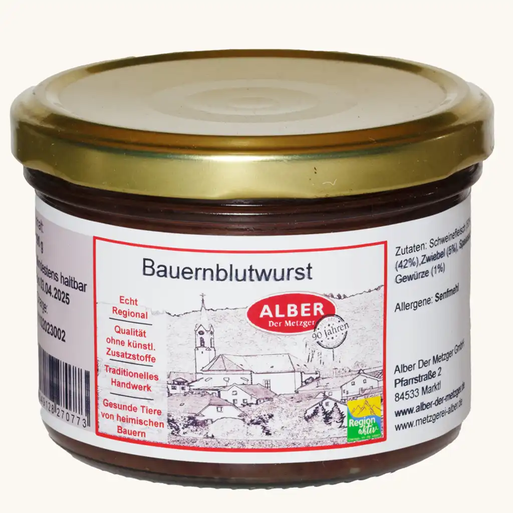 Bauernblutwurst 190g im Glas Bild 1