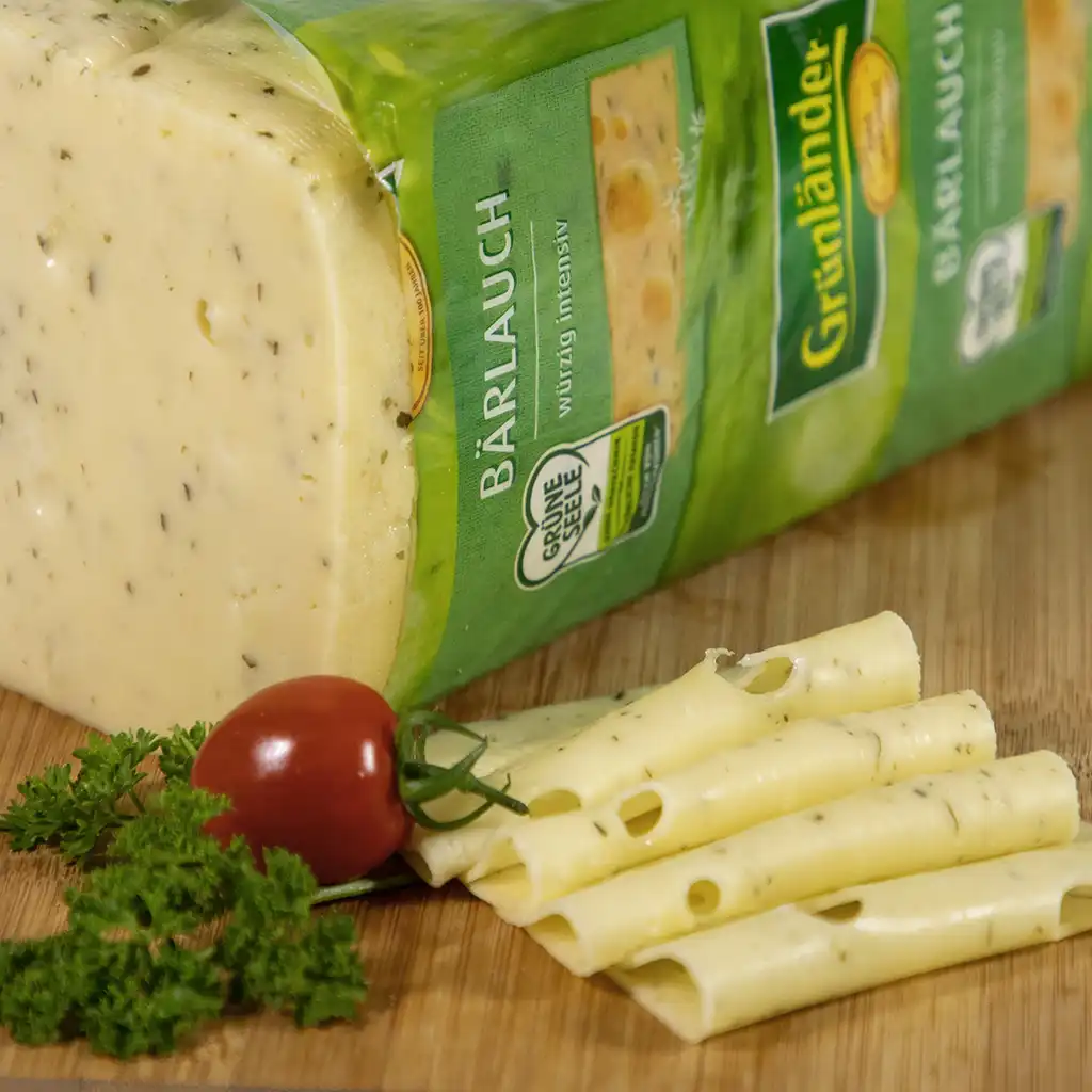 Grünländer Käse Bärlauch 48% Fett i. Tr. Bild 1