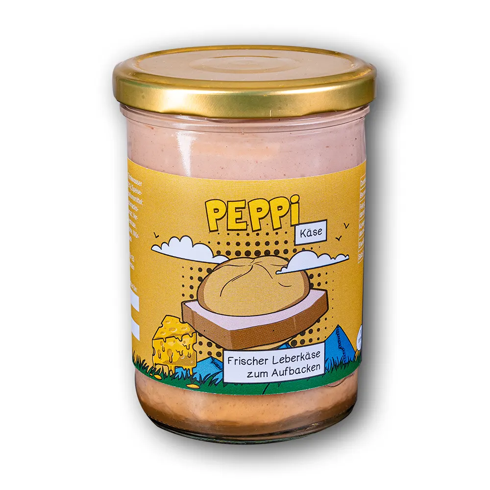 Peppi KÄSE - Leberkäse 390g im Glas