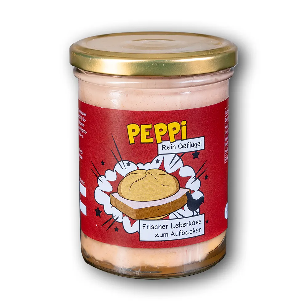 Peppi REIN GEFLÜGEL - Leberkäse 390g im Glas