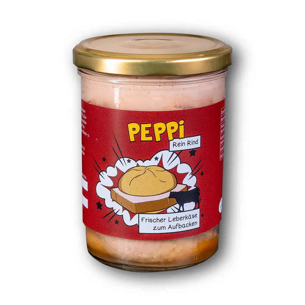Peppi REIN RIND - Leberkäse 390g im Glas