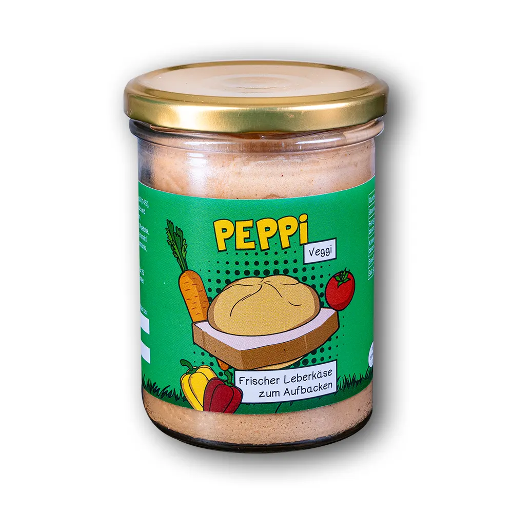 Peppi VEGGI - Vegetarischer Leberkäse 275g im Glas