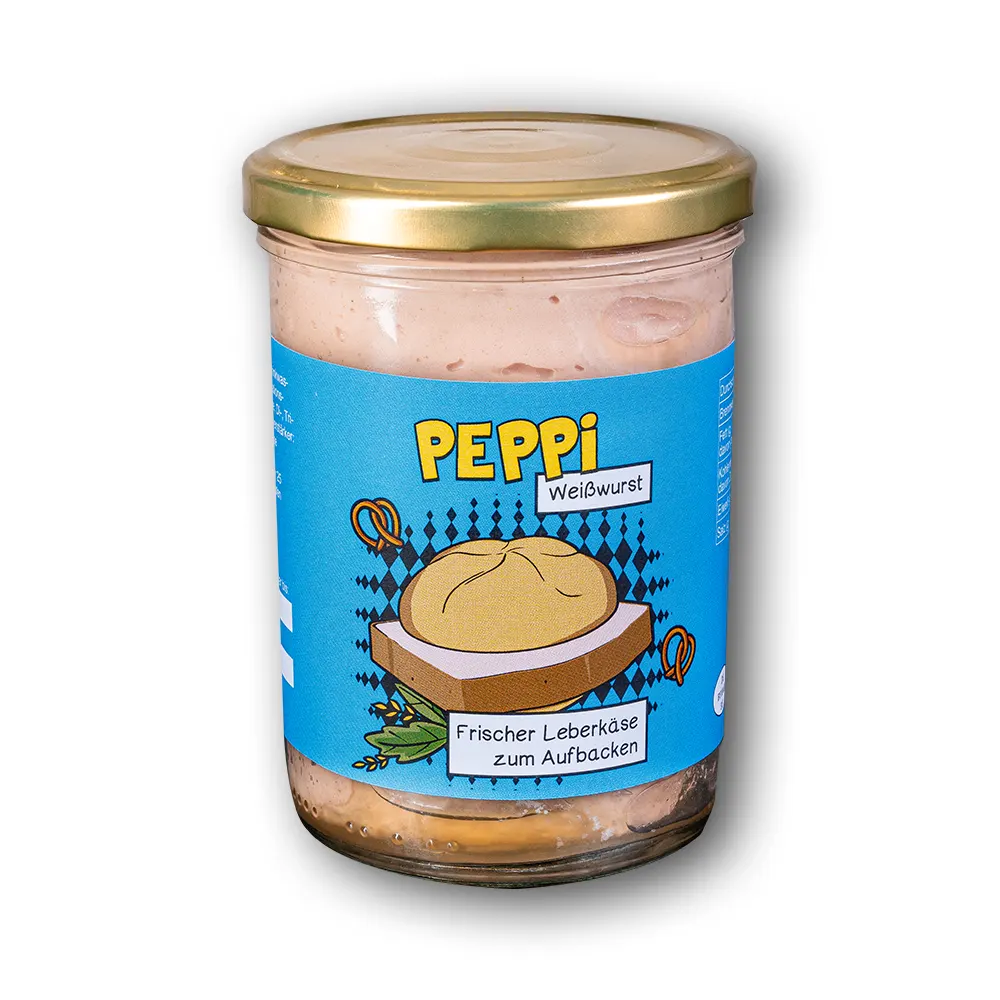 Peppi WEIßWURST - Leberkäse 390g im Glas