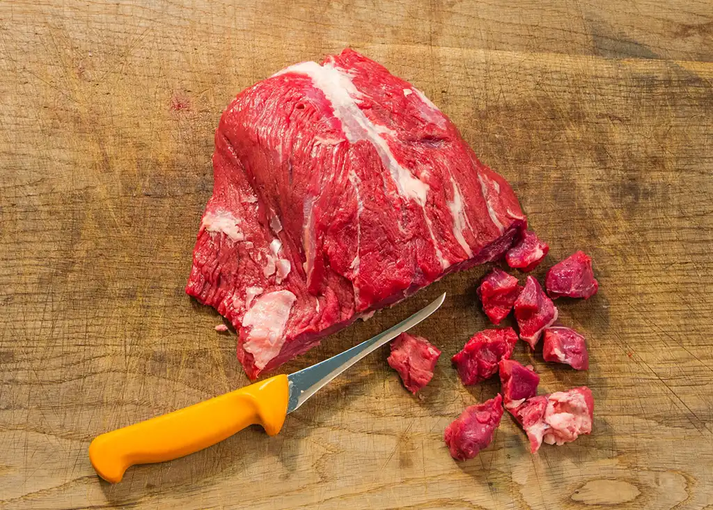 Rindergulasch durchwachsen aus der Wade/Hesse Bild 1