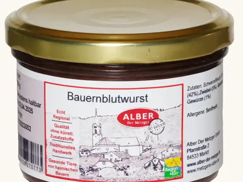 Bauernblutwurst 190g im Glas