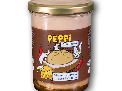 Peppi CHILI CHEESE - Leberkäse 390g im Glas