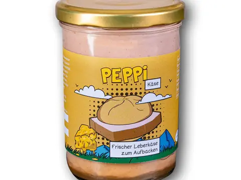 Peppi KÄSE - Leberkäse 390g im Glas