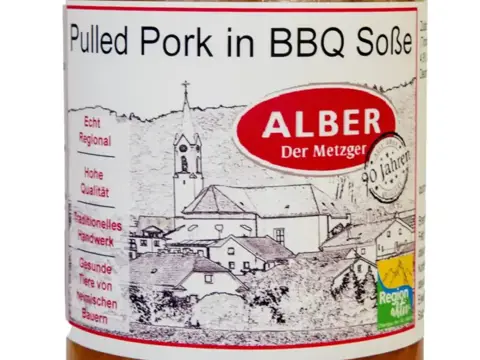 Pulled Pork in BBQ Soße 400g im Glas