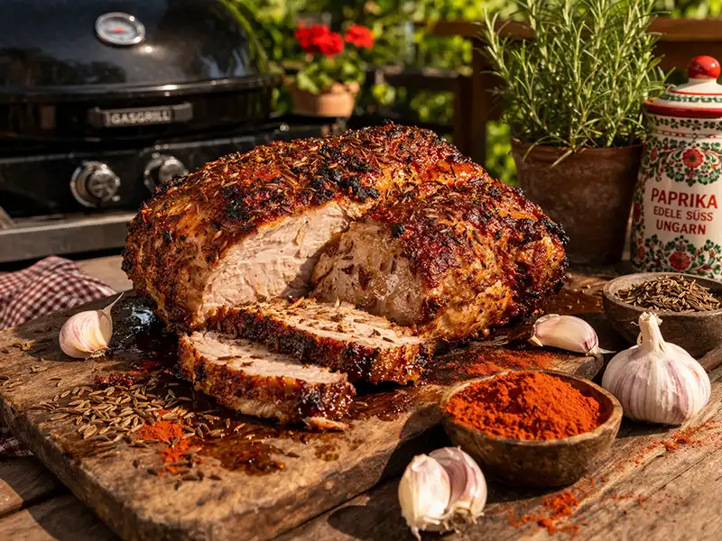 Schweinenacken von der Gaskugel – Ungarisch