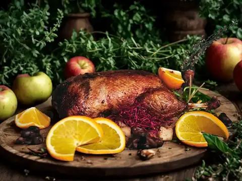Bayerische Ente klassisch vom Grill