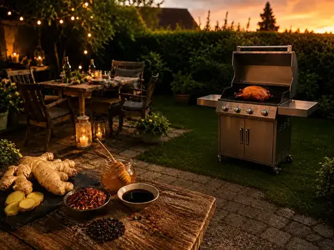 Bayerische Ente modern vom Gasgrill