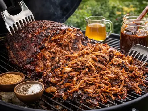 Schweinenacken vom Grill – Pulled Pork klassisch