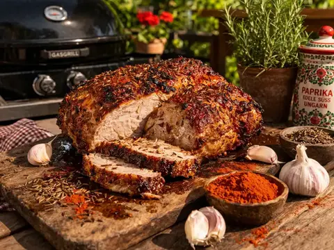Schweinenacken von der Gaskugel – Ungarisch